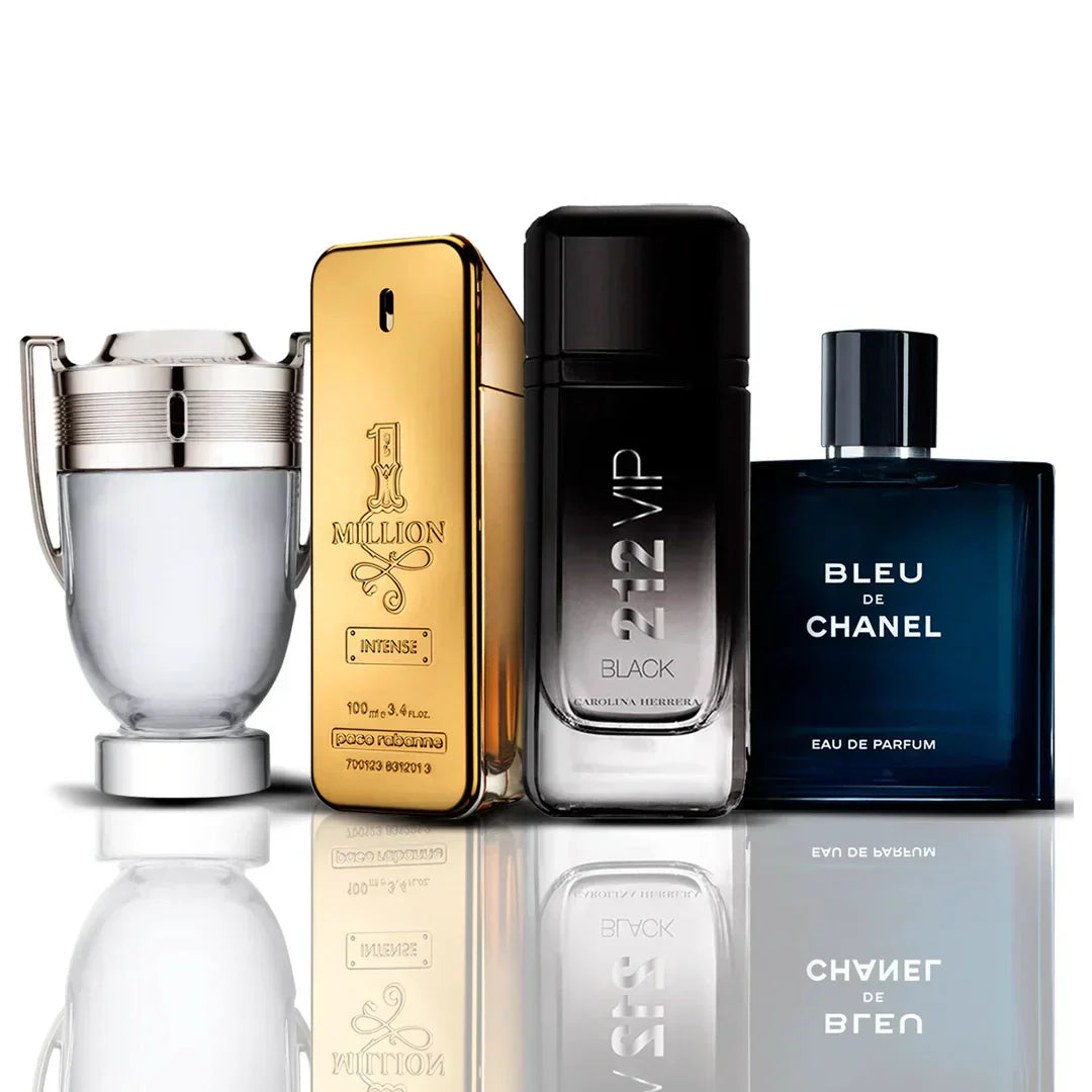 Set 4 parfumuri – Invictus, One Million, 212 VIP Black, Bleu de Chanel 100 ml Invictus 100 ml