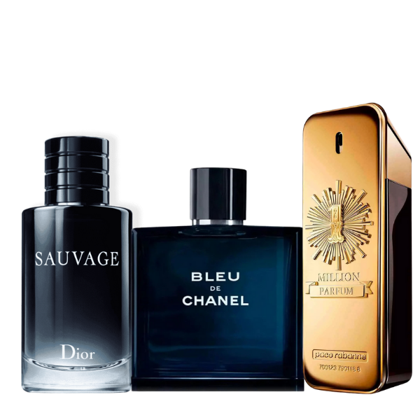 Set 3 parfumuri – Sauvage, Bleu de Chanel, 1 Million 100ml