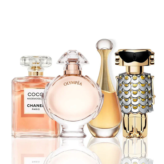 Set 4 parfumuri – Coco Chanel, Olympea, J'Adore și Fame 100 ml