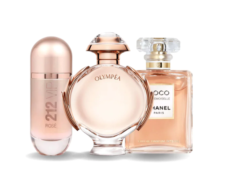 Set 3 parfumuri 212 VIP ROSÉ, OLYMPÉA și COCO MADEMOISELLE
