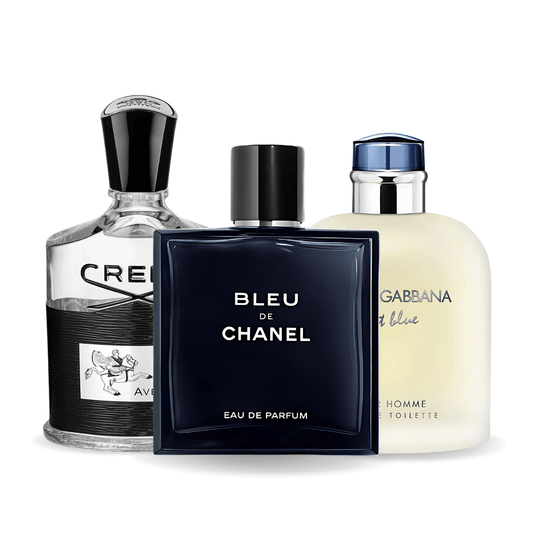 Set 3 parfumuri – Bleu de Chanel, Creed Aventus, Light Blue Dolce & Gabbana 100 ml