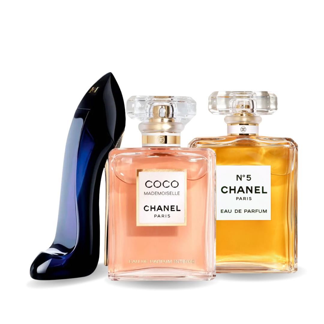 Set 3 parfumuri GOOD GIRL, COCO MADEMOISELLE și Chanel Nº5 100 ml