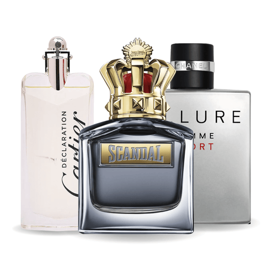 Set 3 parfumuri – Allure Homme Sport, Jean Paul Gaultier Scandal, Cartier Declaration 100 ml