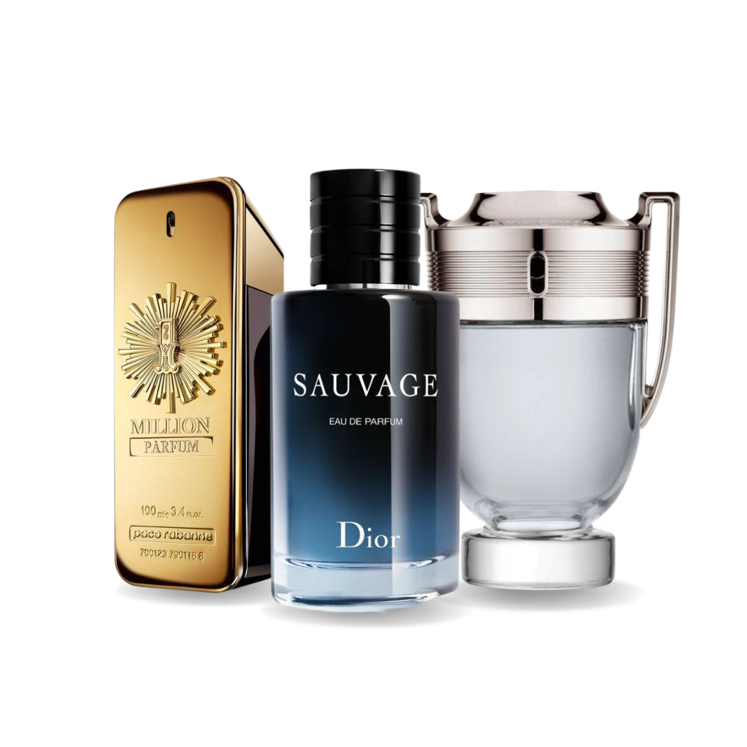 Set 3 parfumuri ONE MILLION, SAUVAGE și INVICTUS 100 ml
