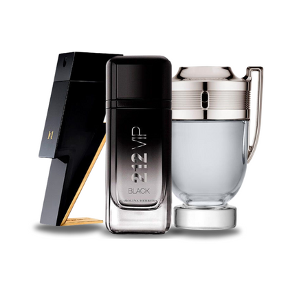 Set 3 parfumuri BAD BOY, 212 VIP BLACK și INVICTUS 100 ml