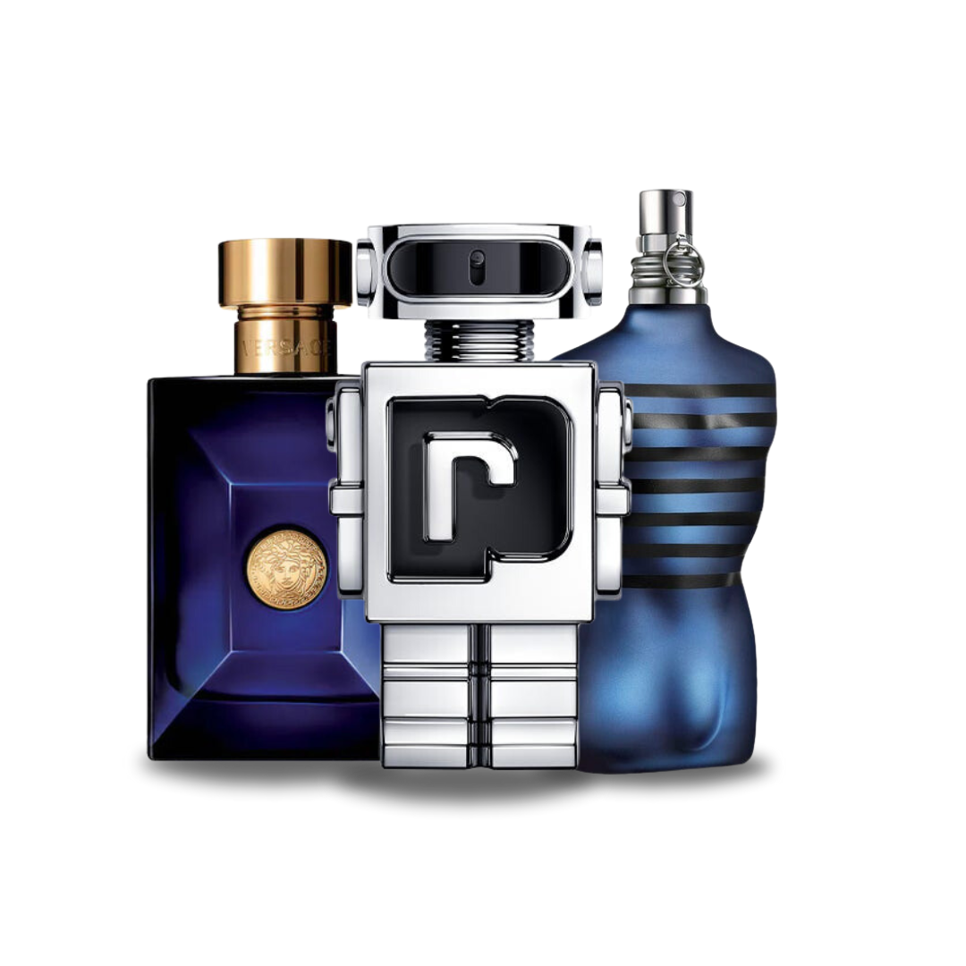 Set 3 parfumuri DYLAN BLUE, PHANTOM și ULTRA MALE 100 ml