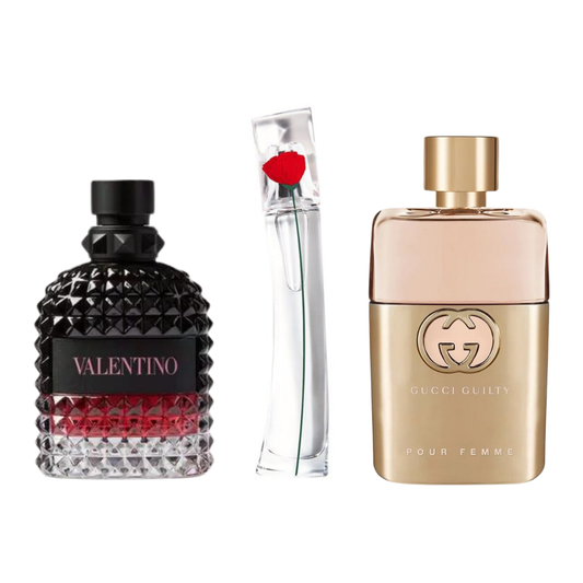Set 3 parfumuri: Gucci Guilty, Valentino Intense, Flower Kenzo 100ml