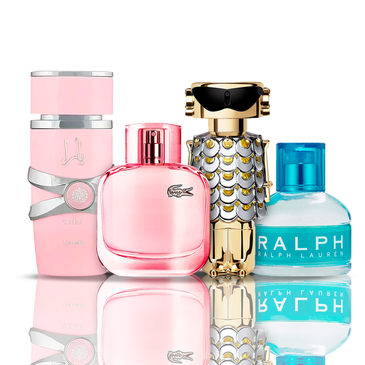 Set 4 parfumuri – Fame, Yara, Lacoste Sparkling și Ralph Lauren 100 ml